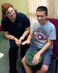 Smiling Boy With Therapist